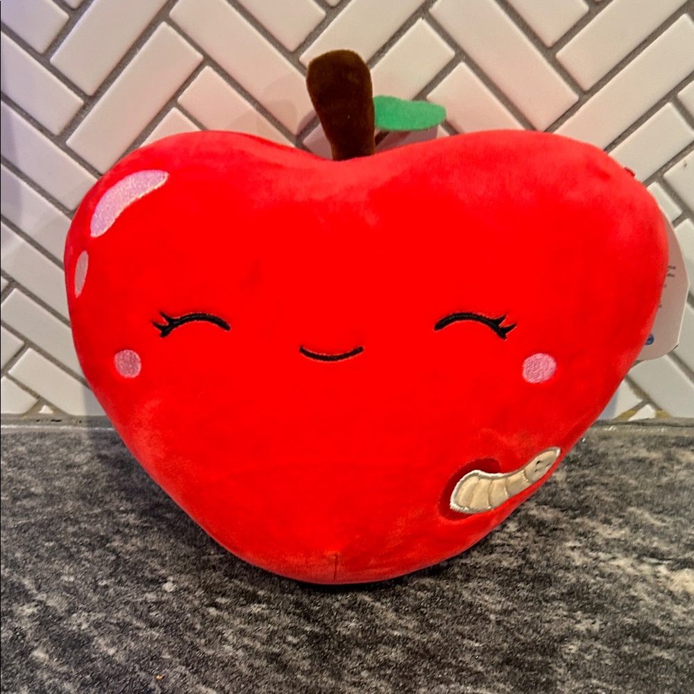 Squishmallows Red Apple Plush Pillow